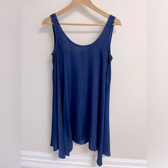BCBG Blue Satin Dress - Picture 1 of 3